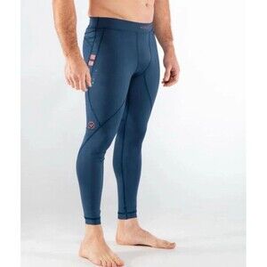 Mens Virus Compression Pants Spandex Tights Blue Red Stretch Recycle Series Sz M
